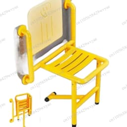 Foldable Wall Mounted Shower Stool Stainless Steel Anti-Slip Bath Chair Portable Safety Bench for Elderly Home Bathroom Use