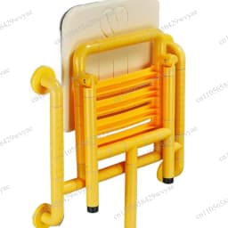 Foldable Wall Mounted Shower Stool Stainless Steel Anti-Slip Bath Chair Portable Safety Bench for Elderly Home Bathroom Use