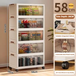 China Simple Wardrobe Foldable Baby Clothes Plastic Multi-layer Storage Cabinet Bedroom Baby Wardrobe Rental Room