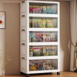 China Simple Wardrobe Foldable Baby Clothes Plastic Multi-layer Storage Cabinet Bedroom Baby Wardrobe Rental Room