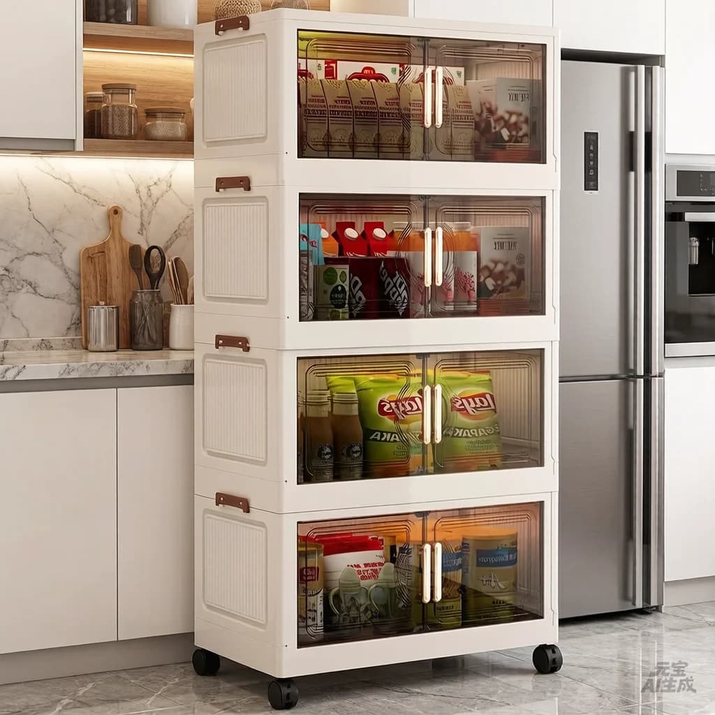 China Simple Wardrobe Foldable Baby Clothes Plastic Multi-layer Storage Cabinet Bedroom Baby Wardrobe Rental Room