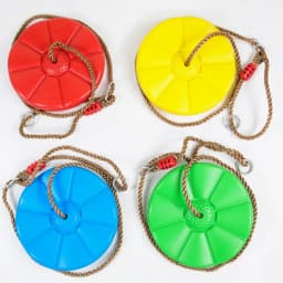 Kids Octagonal Petal Disc Swing Red Blue Thickened Hanging Rocking Swing Indoor Outdoor Sports Play Toy Children Backyard Garden