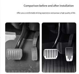For Tesla Model Y 3 Highland 2026, Performance Aluminum Pedal Pads Cover, Non-slip Accelerator Brake Rest, Upgrade Accessories