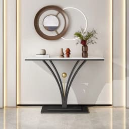 Light Luxury Living Room Entrance Partition Cabinet Entryway Table Modern Simple Stainless Steel Hallway Side Console Tables
