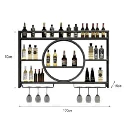 Modern Wall Mount Wine Rack Holder Glass Storage Bar Cabinet Decor Bottle Miniature Wine Rack Cup Holder Bar Cabinet Storage