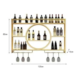 Modern Wall Mount Wine Rack Holder Glass Storage Bar Cabinet Decor Bottle Miniature Wine Rack Cup Holder Bar Cabinet Storage