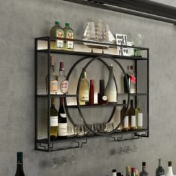 Modern Wall Mount Wine Rack Holder Glass Storage Bar Cabinet Decor Bottle Miniature Wine Rack Cup Holder Bar Cabinet Storage