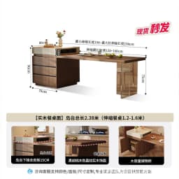 Nordic Design Dining Table Brown Space Extendable Space Saving Dining Table Lounges Solid Wood Mesa Comedor Furniture Home