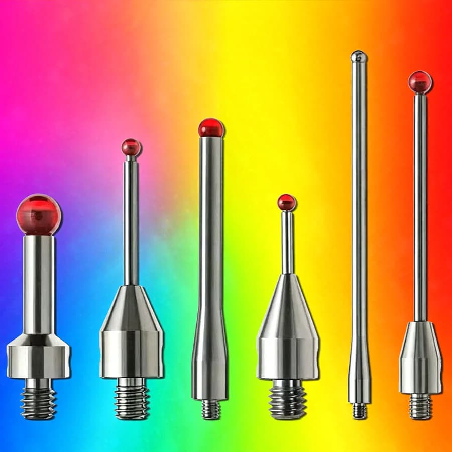 M4 thread ruby ball contact pin carbonization * flat probe CMM measuring pin CNC machine contact pin