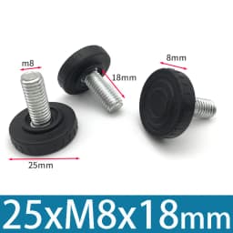 Round/Square Adjustable Foot Mats With Nut Blanking End Cap Pipe Plug Adjustable Screw Foot Pad Furniture Leg Cover End Cap