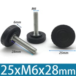 Round/Square Adjustable Foot Mats With Nut Blanking End Cap Pipe Plug Adjustable Screw Foot Pad Furniture Leg Cover End Cap