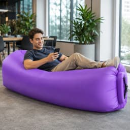 Inflatable Couch Air Lounger Chair Comfortable Portable Blow Up Sofa for Camping Beach Hiking Picnic Festival Backyard Office