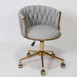 Luxury Makeup Chair with Adjustable Height, Swivel Vanity Stool for Bedroom Salon