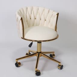 Luxury Makeup Chair with Adjustable Height, Swivel Vanity Stool for Bedroom Salon