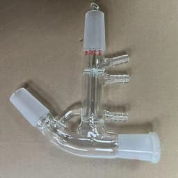 Glass microdistiller grinding mouth distillation connection pipe fractionation head, vertical thorn distillation equipment 19/26