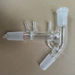 Glass microdistiller grinding mouth distillation connection pipe fractionation head, vertical thorn distillation equipment 19/26