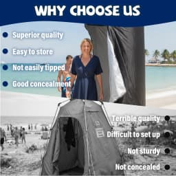 Portable Pop-Up Privacy Tent Outdoor Shower Tent Foldable with Storage Bag Easy Setup for Beach Camping - Ideal for Outdoor Use