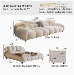Fabric Minimalist Living Room Sofa Set 6 Seters Beige Sectional Designer Modern Sofas Couch Double Canape Salon Home Furniture