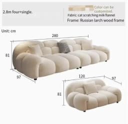 Fabric Minimalist Living Room Sofa Set 6 Seters Beige Sectional Designer Modern Sofas Couch Double Canape Salon Home Furniture