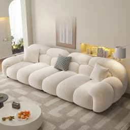 Fabric Minimalist Living Room Sofa Set 6 Seters Beige Sectional Designer Modern Sofas Couch Double Canape Salon Home Furniture