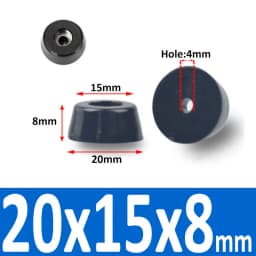 Black Rubber Machine Feet Pad Table Chairs Height Adjustable Shock Pad With Gasket