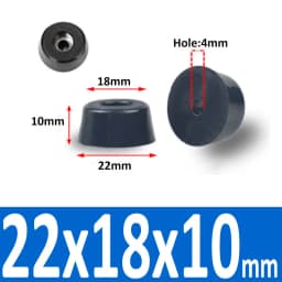 Black Rubber Machine Feet Pad Table Chairs Height Adjustable Shock Pad With Gasket