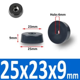 Black Rubber Machine Feet Pad Table Chairs Height Adjustable Shock Pad With Gasket
