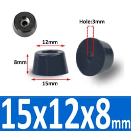 Black Rubber Machine Feet Pad Table Chairs Height Adjustable Shock Pad With Gasket
