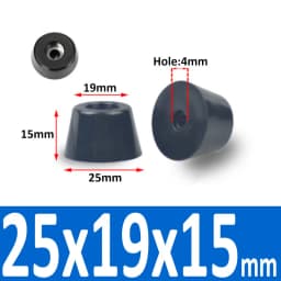 Black Rubber Machine Feet Pad Table Chairs Height Adjustable Shock Pad With Gasket