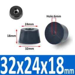 Black Rubber Machine Feet Pad Table Chairs Height Adjustable Shock Pad With Gasket