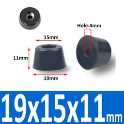 Black Rubber Machine Feet Pad Table Chairs Height Adjustable Shock Pad With Gasket