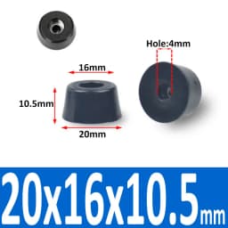 Black Rubber Machine Feet Pad Table Chairs Height Adjustable Shock Pad With Gasket