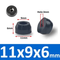 Black Rubber Machine Feet Pad Table Chairs Height Adjustable Shock Pad With Gasket