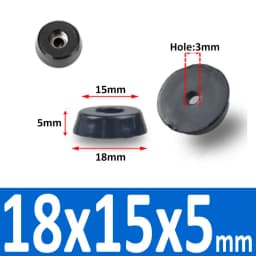Black Rubber Machine Feet Pad Table Chairs Height Adjustable Shock Pad With Gasket
