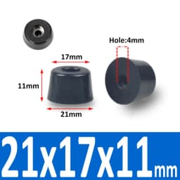 Black Rubber Machine Feet Pad Table Chairs Height Adjustable Shock Pad With Gasket