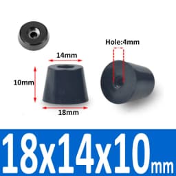 Black Rubber Machine Feet Pad Table Chairs Height Adjustable Shock Pad With Gasket