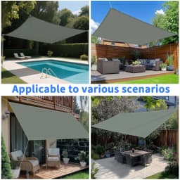 Waterproof Shade Sail with Grommets Tent Tarp Cover Sunshade Cloth Awning Canopy for Outdoor Garden Patio Camping Hiking Shelter