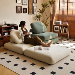 Modern Double Sofa Chair Bed Fabric single sofa Home Living Room Lounging Stylish Sofa Chair Seat Multifunction Folding Sofa Bed