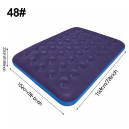1PC Inflatable Air Mattress Flocked Top Air Bed Portable Camping & Home Guest Sleeping Pad Quick Inflate Durable Leakproof