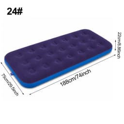1PC Inflatable Air Mattress Flocked Top Air Bed Portable Camping & Home Guest Sleeping Pad Quick Inflate Durable Leakproof