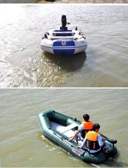 Thick PVC Inflatable Boat Foldable Rubber Dinghy Full Kits For Fishing Flood Rescue Kayak