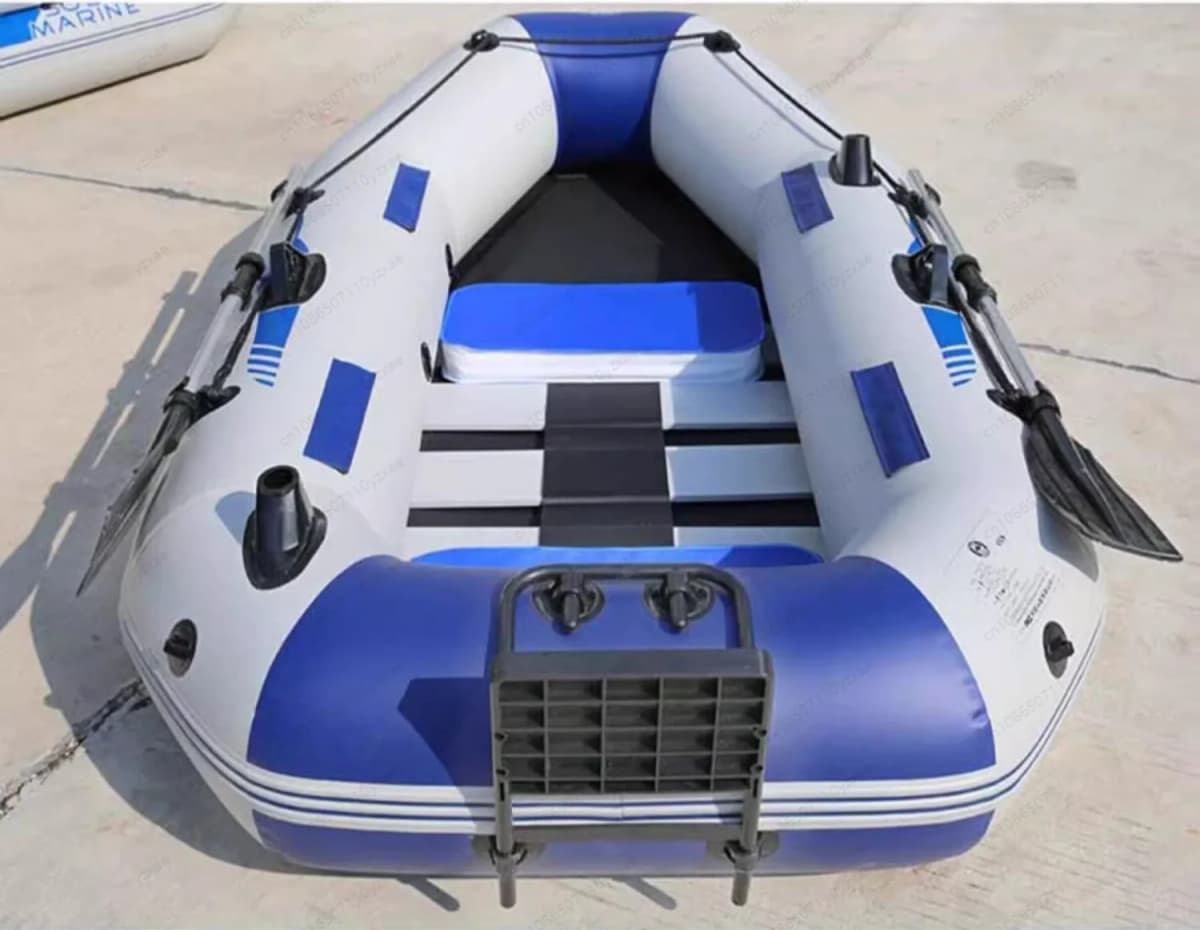 Thick PVC Inflatable Boat Foldable Rubber Dinghy Full Kits For Fishing Flood Rescue Kayak