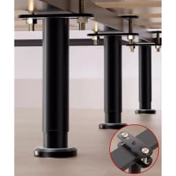 Adjustable Bed Frame Support Legs Metal Heavy Duty Bed Legs Replacement Load-bearing Black Furniture Legs