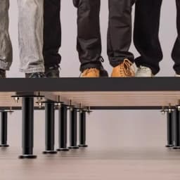 Adjustable Bed Frame Support Legs Metal Heavy Duty Bed Legs Replacement Load-bearing Black Furniture Legs