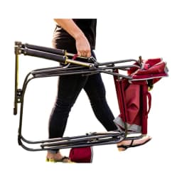 Folding Camping Chair with Side Pocket and Rocking Base for Outdoor Beach Backyard Camp Picnic Sports Event Use