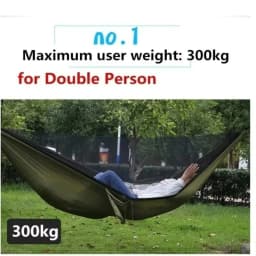 Outdoor Camping Double Hammock Automatic Quick Open Mosquito Net Anti Bug Anti Rollover With Pole And Sun Shade Cloth Kit