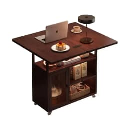 Sofa Side Folding Coffee Table Rolling Casters Adjustable Height Lift Top Multifunctional Bedside Dining Small Apartment