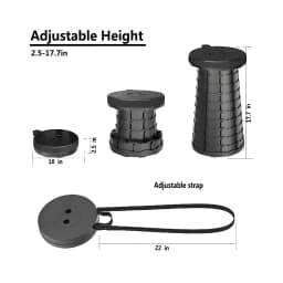 Collapsible Compact Stool Load Bearing Portable Camping Seat Ultra Light Hiking Fishing Outdoor Activities Bus Subway Commuting