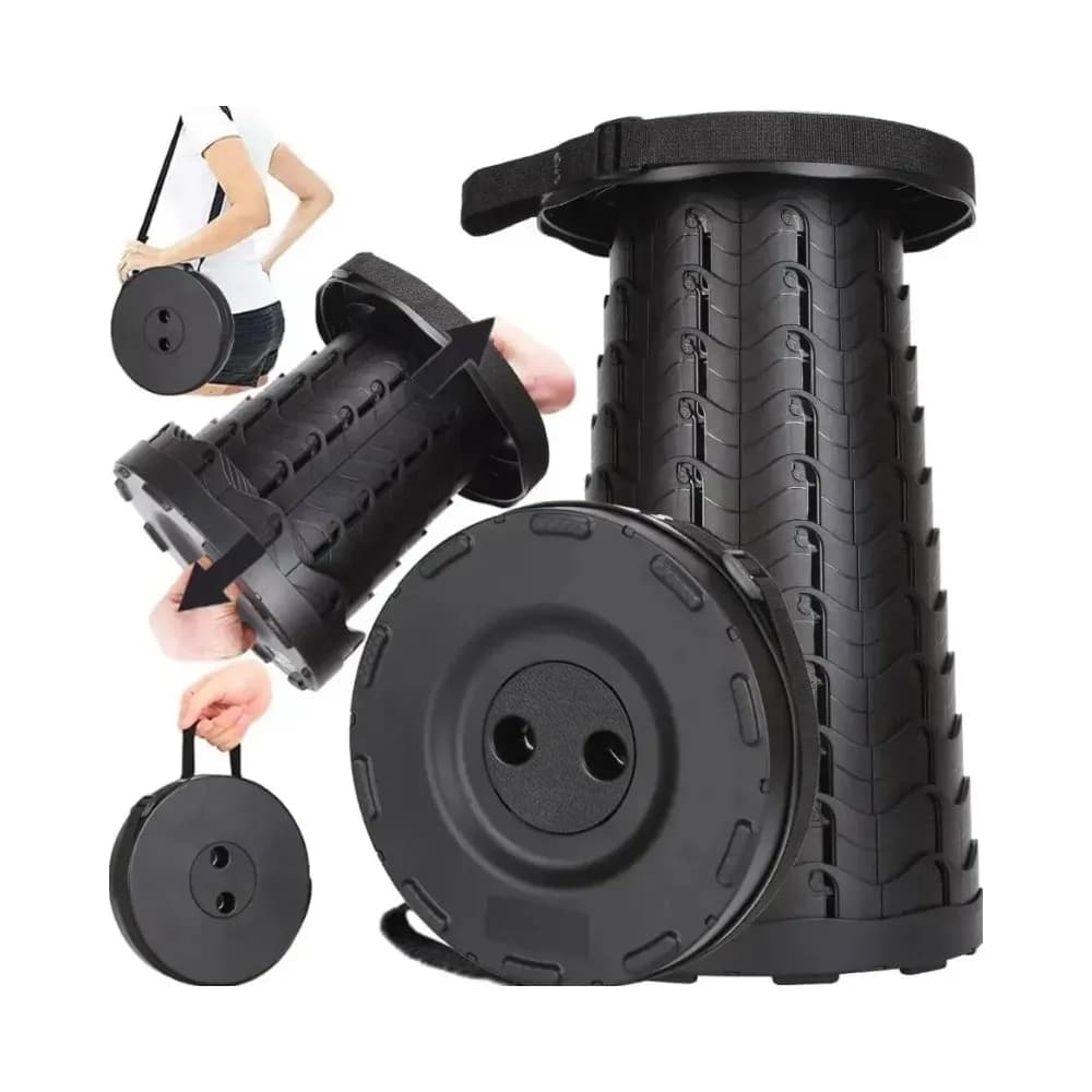 Collapsible Compact Stool Load Bearing Portable Camping Seat Ultra Light Hiking Fishing Outdoor Activities Bus Subway Commuting