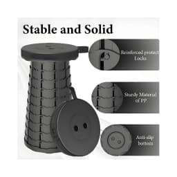 Collapsible Compact Stool Load Bearing Portable Camping Seat Ultra Light Hiking Fishing Outdoor Activities Bus Subway Commuting